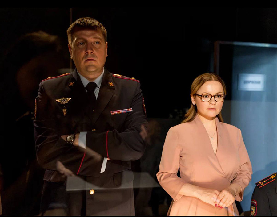 Юлия Проскурякова на съемке сериала